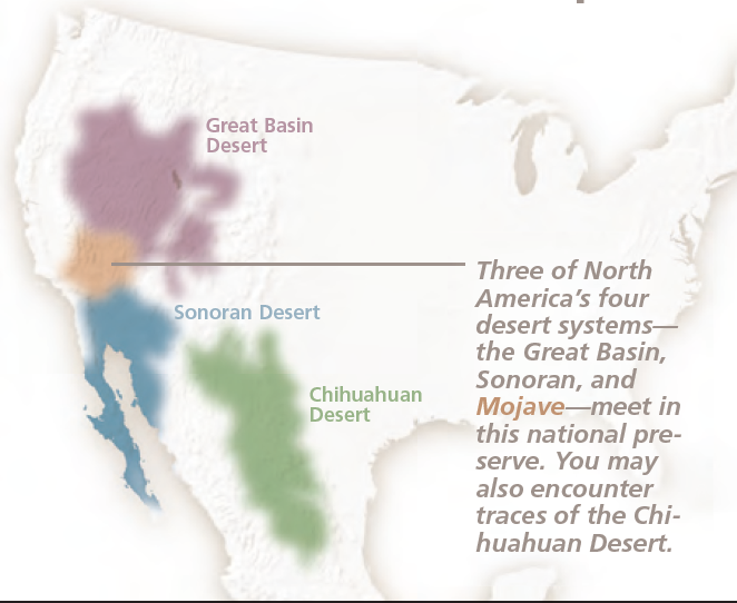 MAP AND TEXT: Mosaic of Desert Landscapes Map section image