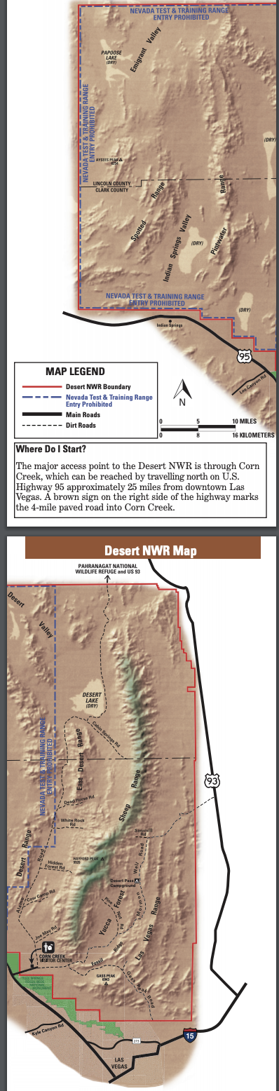 MAP AND TEXT: Desert NWR Map section image
