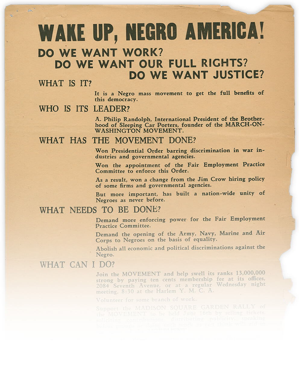 IMAGE and TEXT: Black Workers Unite and Win - Wake Up Poster section image