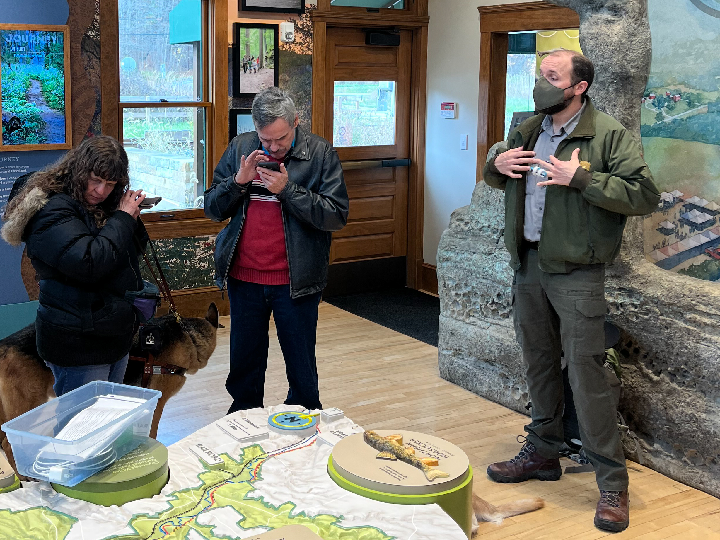 Photo of Testing Audio Description: Cuyahoga Valley National Park in Ohio welcomed our group of Cleveland Sight Center volunteers to study Audio Description on site (2023)