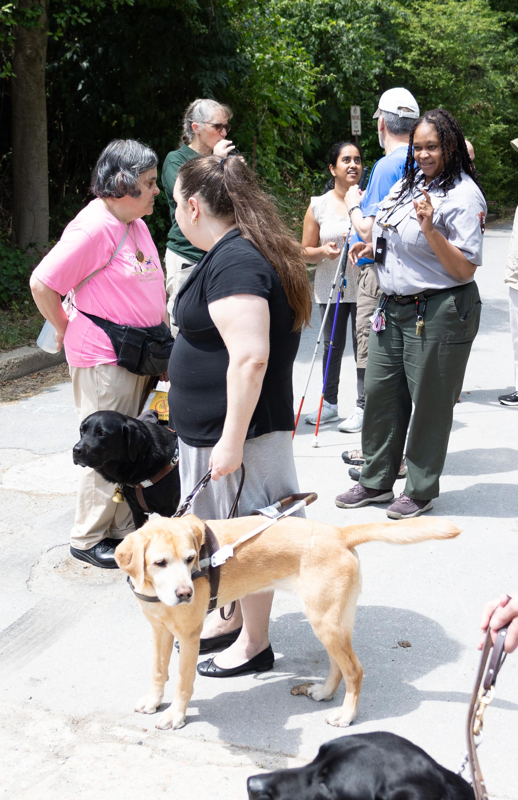 Photo of Testing Audio Description: Michelle Edwards leading a tour of Rock Creek Park (2024)